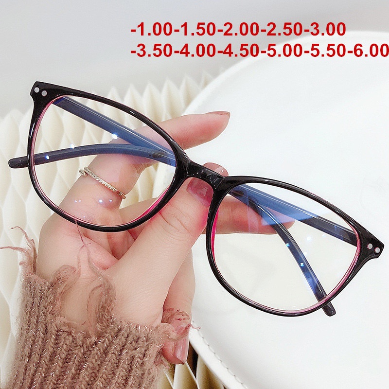 Kính Cận Gọng Nhựa Chống Ánh Sáng Xanh 1.0-1.5-2.0-2.5-3.0-3.5-4.0-4.5-5.0 Cho Nam Nữ
