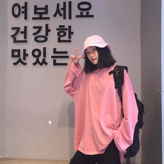 Áo Tay Dài BASIC LONG SLEEVE Màu Hồng Unisex