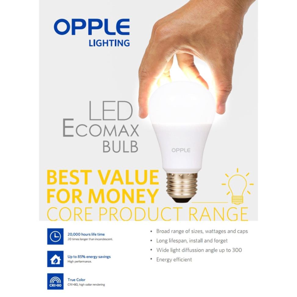 Đèn LED OPPLE EcoMax 1 Bulb A55 E27 7W - Chính Hãng