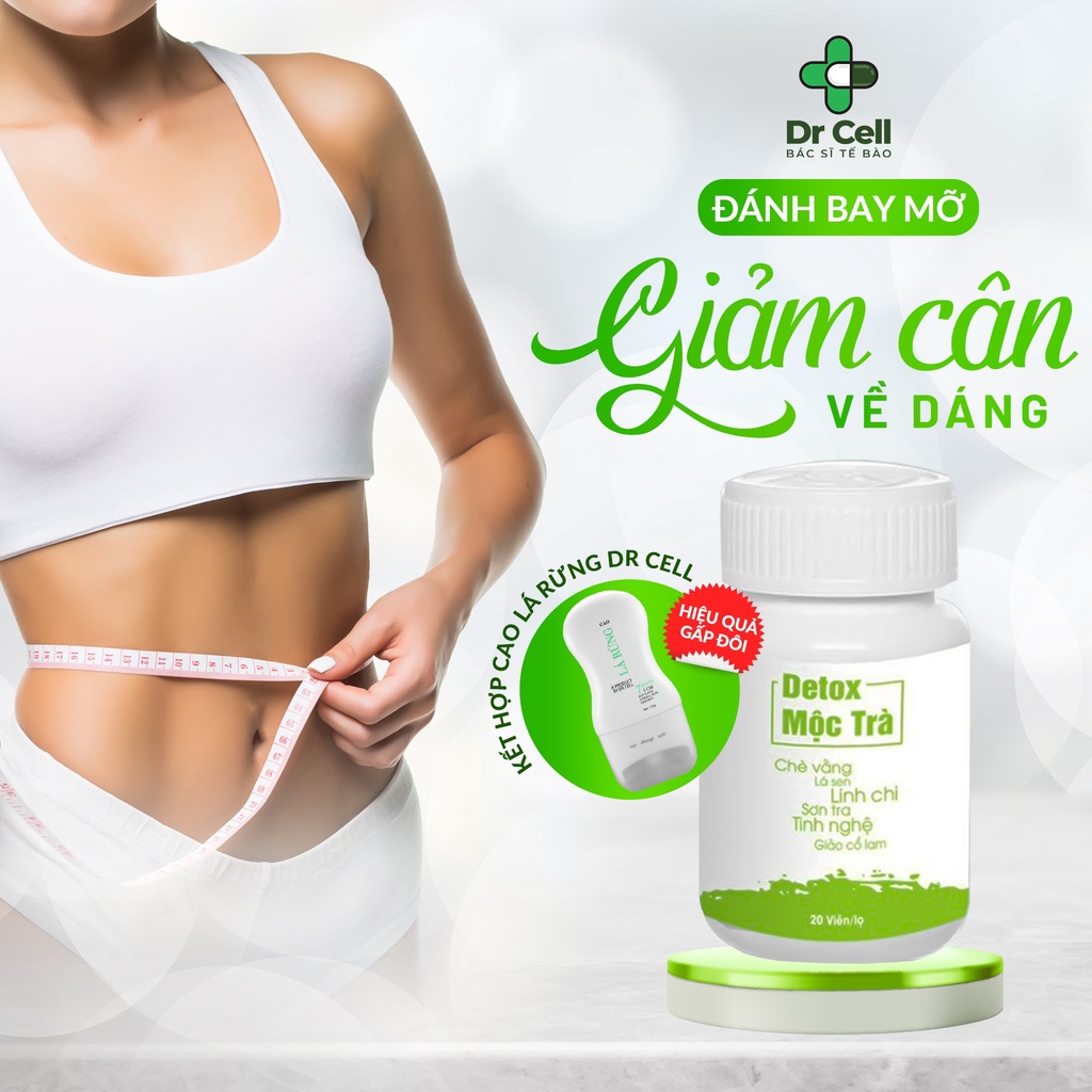 Viên detox xổ mở mộc trà drcell hỗ trợ detox cơ thể làm đẹp da hộp 20 viên - SAN33