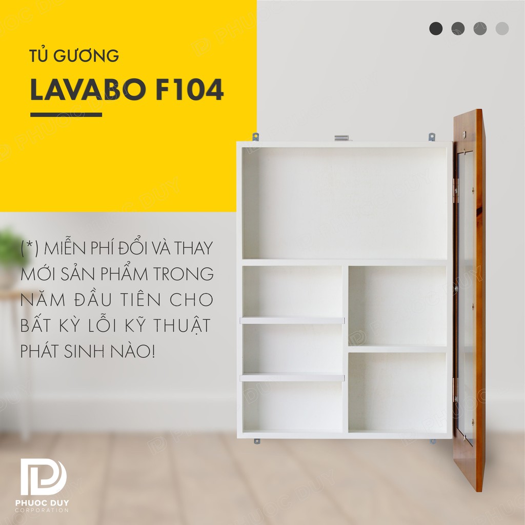 Tủ gương phòng tắm treo tường đa năng - Tủ gương Lavabo F104 | BigBuy360 - bigbuy360.vn