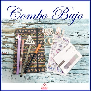 [Combo] Bullet Journal for Beginners (sổ, bút, sticker, washitape, note) Itoya