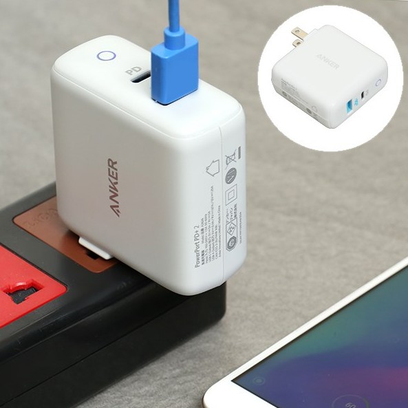 Củ Sạc Nhanh 33W ANKER A2626 QC IQ 2.0 / PD 33W cho iPhone iPad Samsung Oppo IP 6 7 8 11 12 X Xs Max Pro Xr Cáp type c