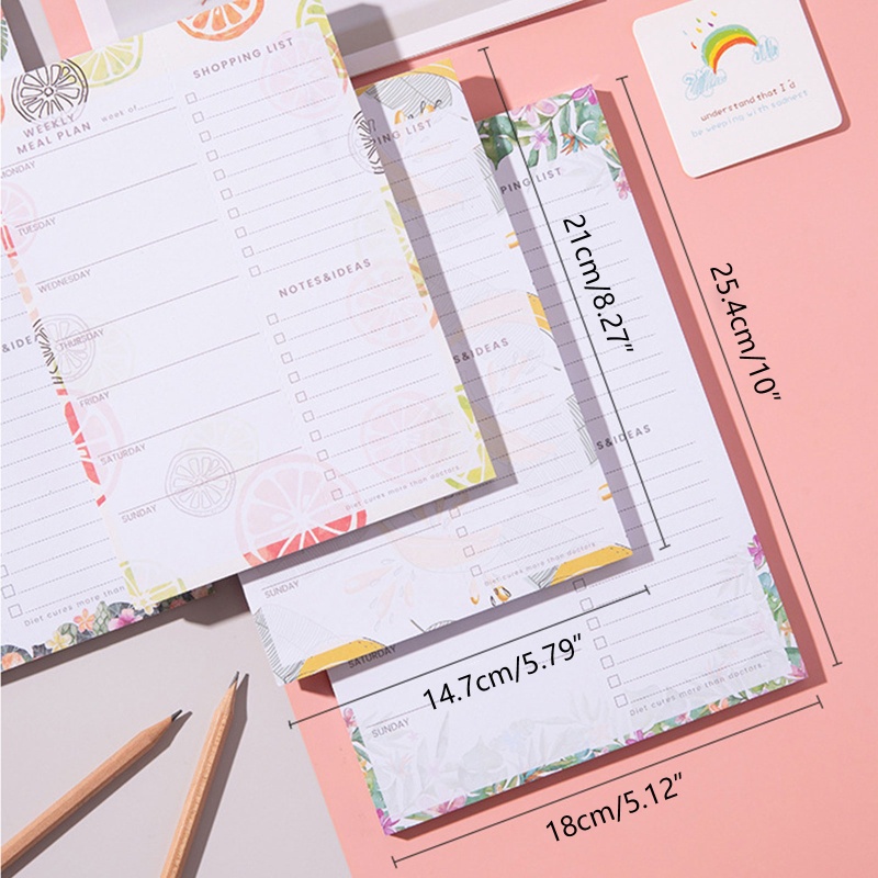 Set 52 Tờ Giấy Ghi Chú Từ Tính Bản Rộng Tiện Dụng