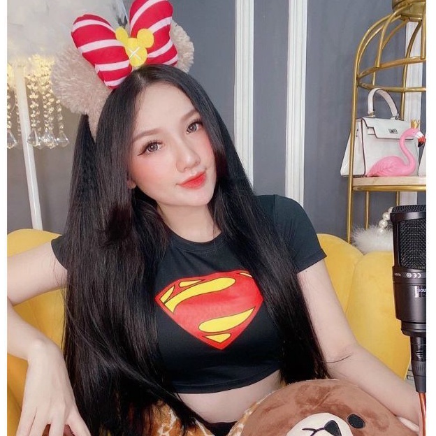 Áo CROPTOP siêu nhân supermen xu hướng giới trẻ