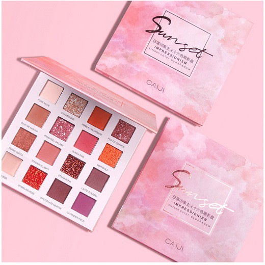 Phấn mắt 16 ô Caiji Sunset impressionsm 16 color eyeshadow No cj2144 NPP Shoptido | BigBuy360 - bigbuy360.vn