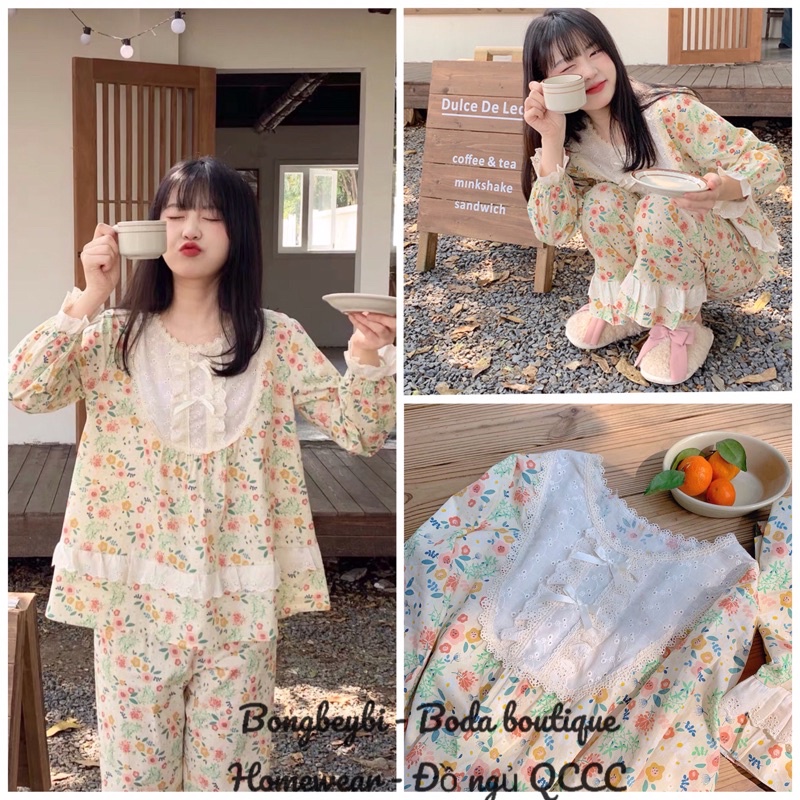 BỘ NGỦ HOA NHÍ BÁNH BÈO BEAU ULZZANG