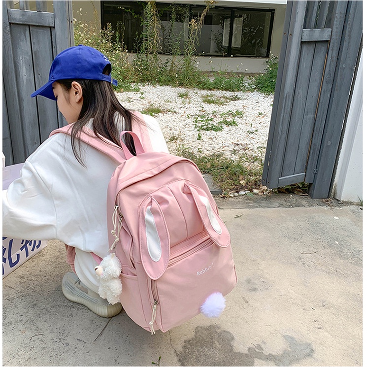 Ba Lô Đi Học Sức Chứa Lớn Hình Tai Thỏ / Trái Tim / Trái Tim Phong Cách Nhật Hàn Cho Nữ Sinh Trung Học