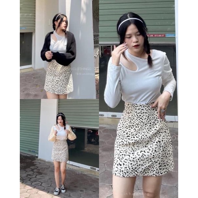 Chân váy da báo nhỏ 642 - Ảnh thật JUNclothing