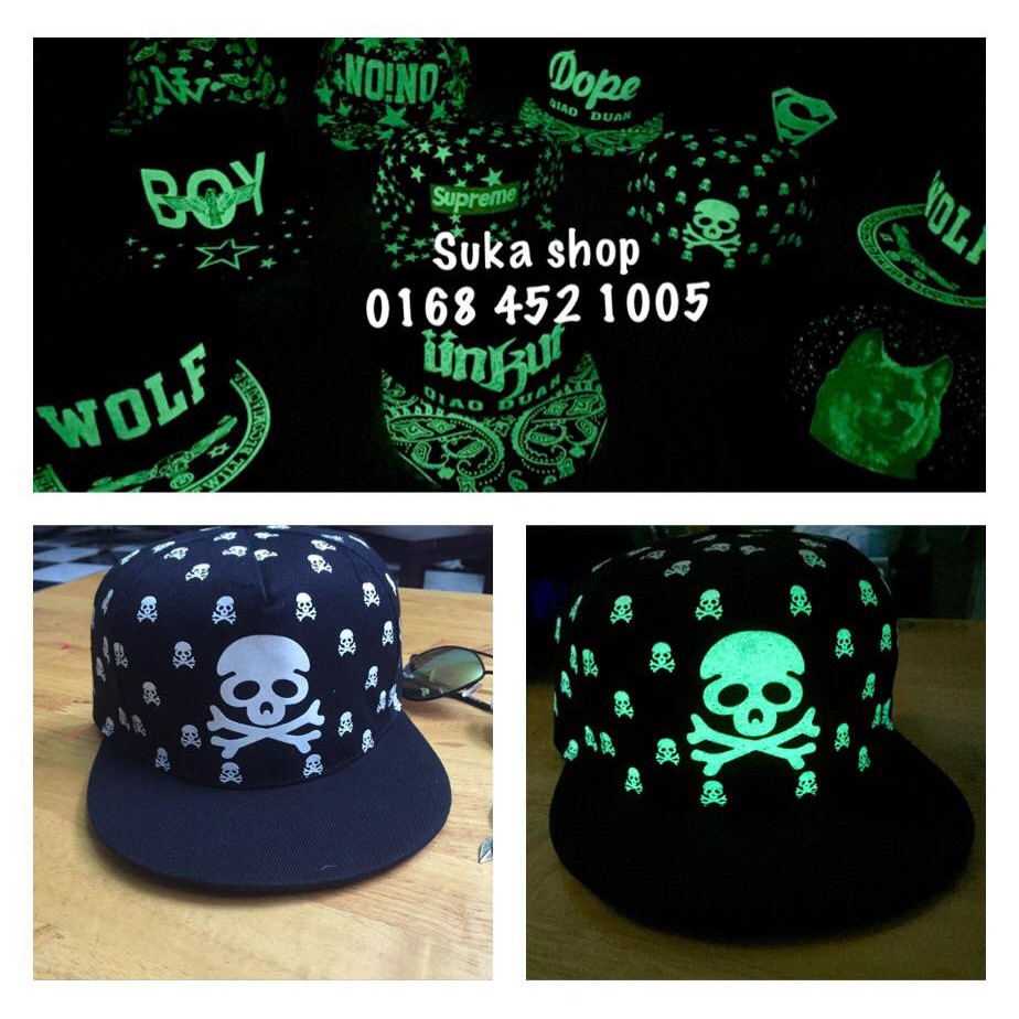 Nón snapback dạ quang