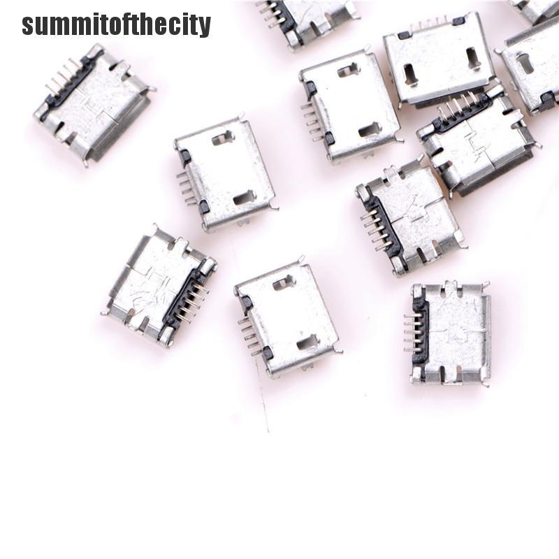 Bộ 20 Đầu Nối Cổng Micro USB Type B 5-Pin SMD Chất Lượng Cao