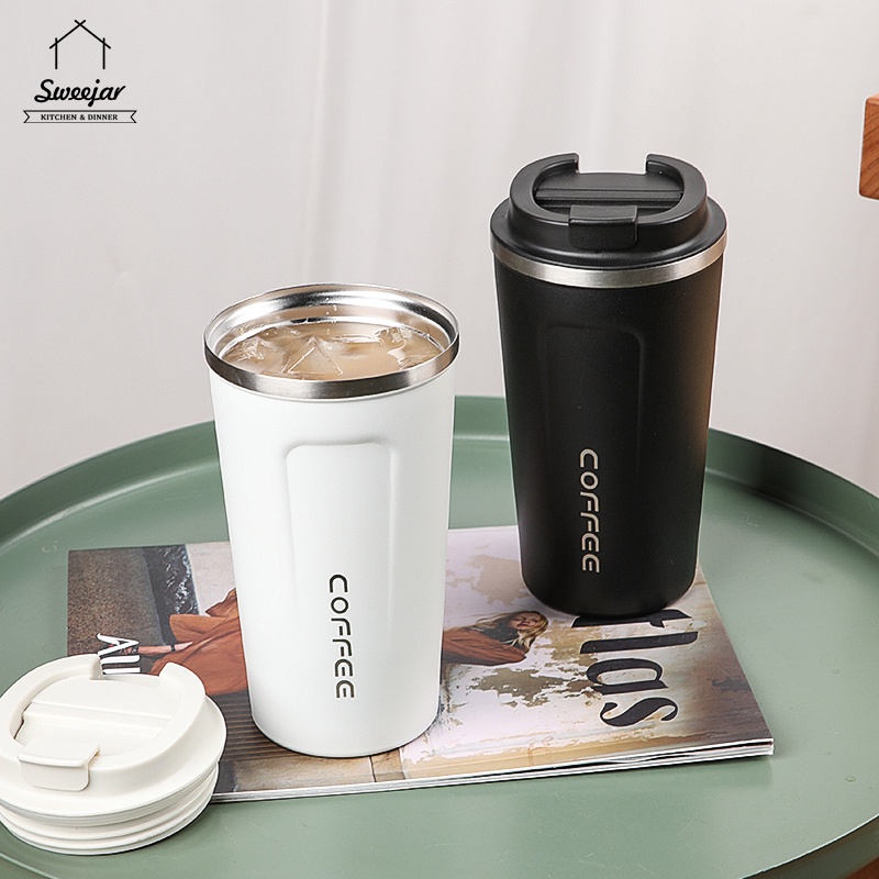 Sweejar Bình Nước Giữ Nhiệt Bằng Thép Không Gỉ 304 Hai Lớp 510ML