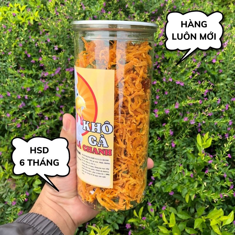 Khô gà lá chanh 300gr MlemMlem đồ ăn vặt vừa ngon vừa rẻ | BigBuy360 - bigbuy360.vn