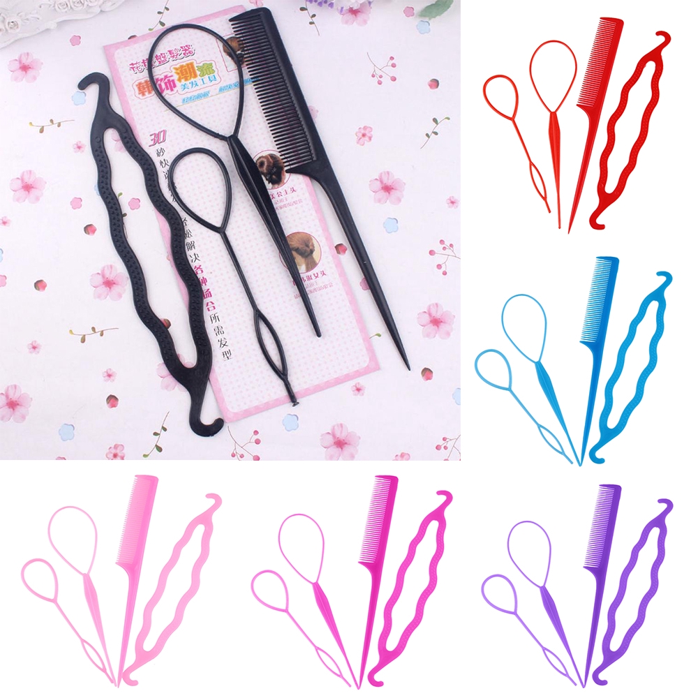 Bộ 4 dụng cụ hỗ trợ tạo kiểu tóc thủ công chuyên nghiệp