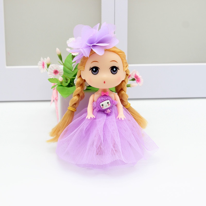 Búp bê trang trí bánh sinh nhật  bupbe chipi váy tóc dài