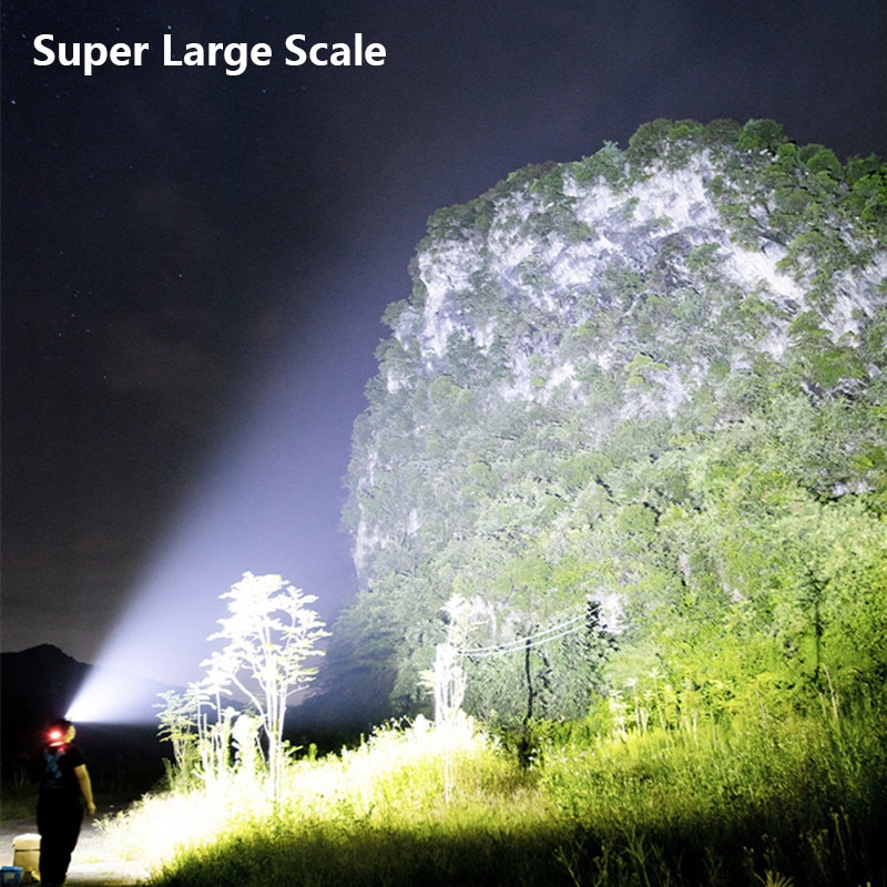 Đèn pin đội đầu siêu sáng 500000lm xhp120 1500m 18650 xhp90.2