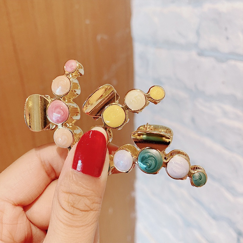 Kẹp Tóc Kim Loại Thiết Kế Hình Học Đơn Giản Thanh Lịch Cho Nữ