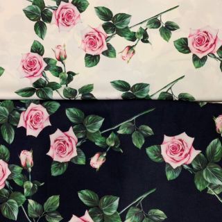 Vải xd lụa hoa hồng cao cấp
