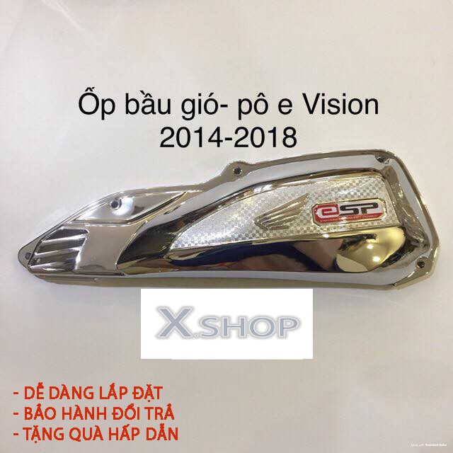 Bộ COMBO Ốp Bô, Ốp Quạt Gió, Ốp Pô E  Xe VISION 2018-2020