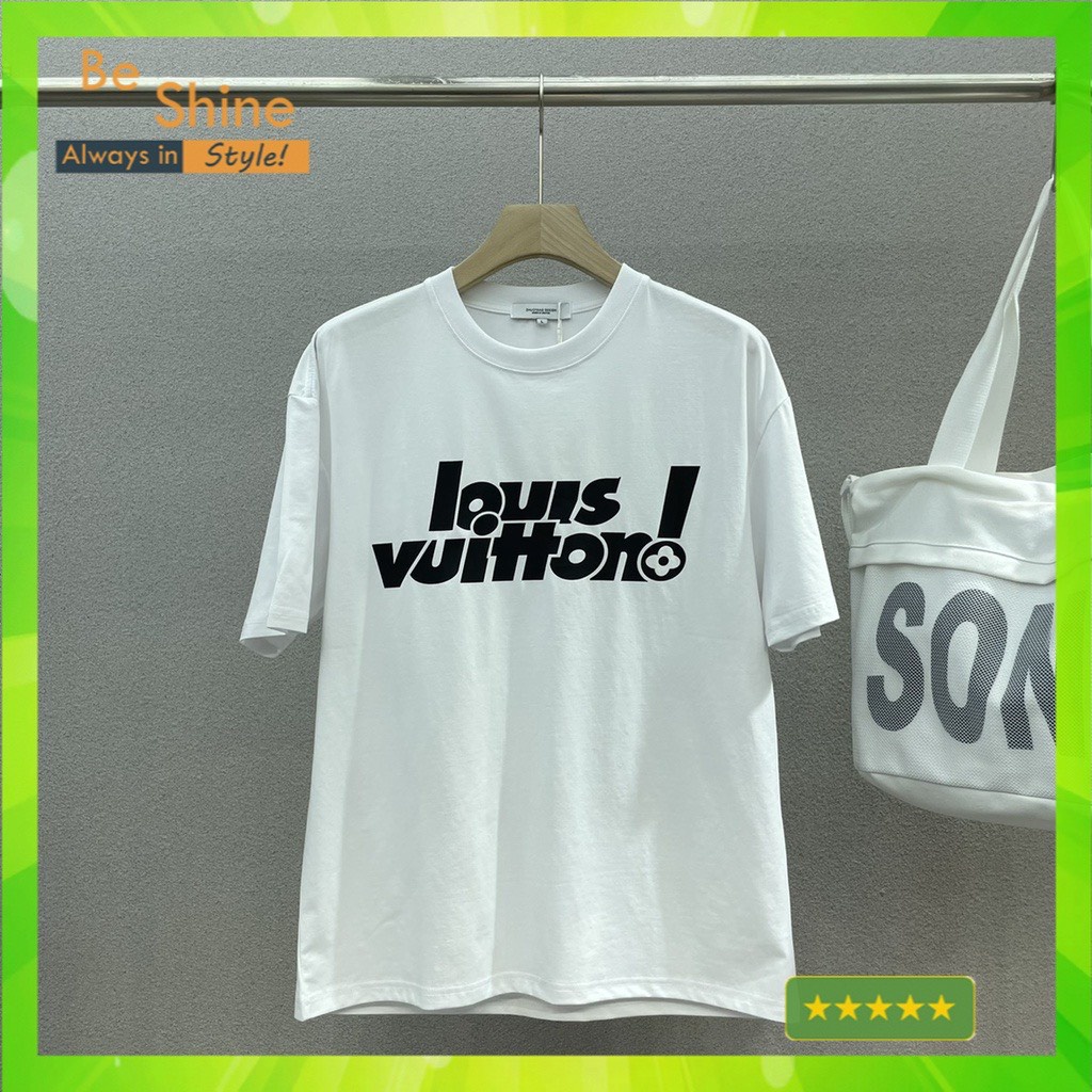 Áo thun Unisex,áo phông tay lỡ Louis Vuitton form rộng cực chất nam nữ