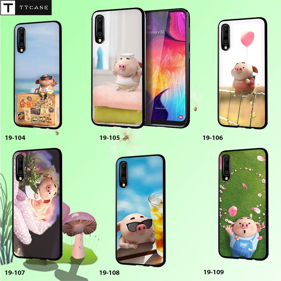 Ốp dẻo Samsung A50-70 hình Heo con dễ thương x18