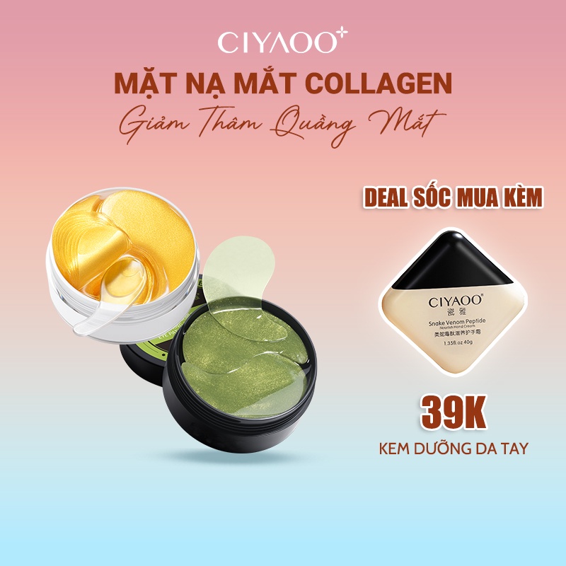 Mặt Nạ Mắt Collagen CIYAOO - Mask Dạng Thạch Chống Bọng Mắt, Chống Thâm Mắt (Hộp 60 miếng)