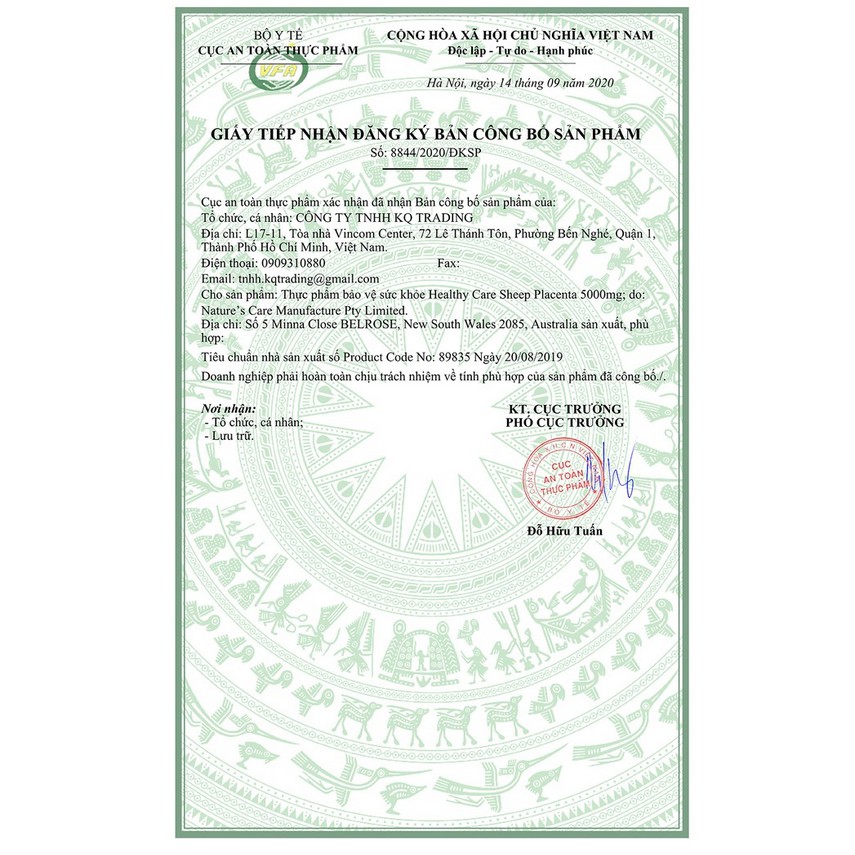Healthy Care Sheep Placenta 5000mg - Viên uống nhau thai cừu 100 viên HSD Xa