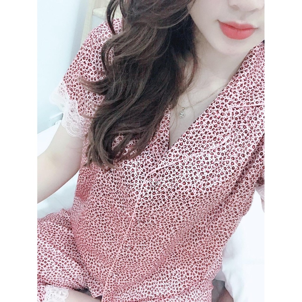 Bộ đồ ngủ Pijama báo hồng lụa cao cấp MIA BRA M16 | BigBuy360 - bigbuy360.vn