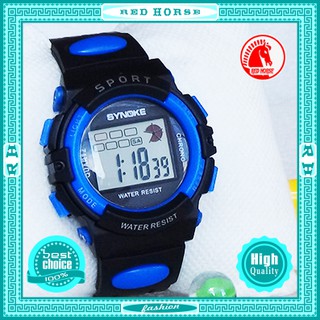 Đồng hồ điện tử trẻ em bé trai, bén gái Synoke 26899 (xanh)