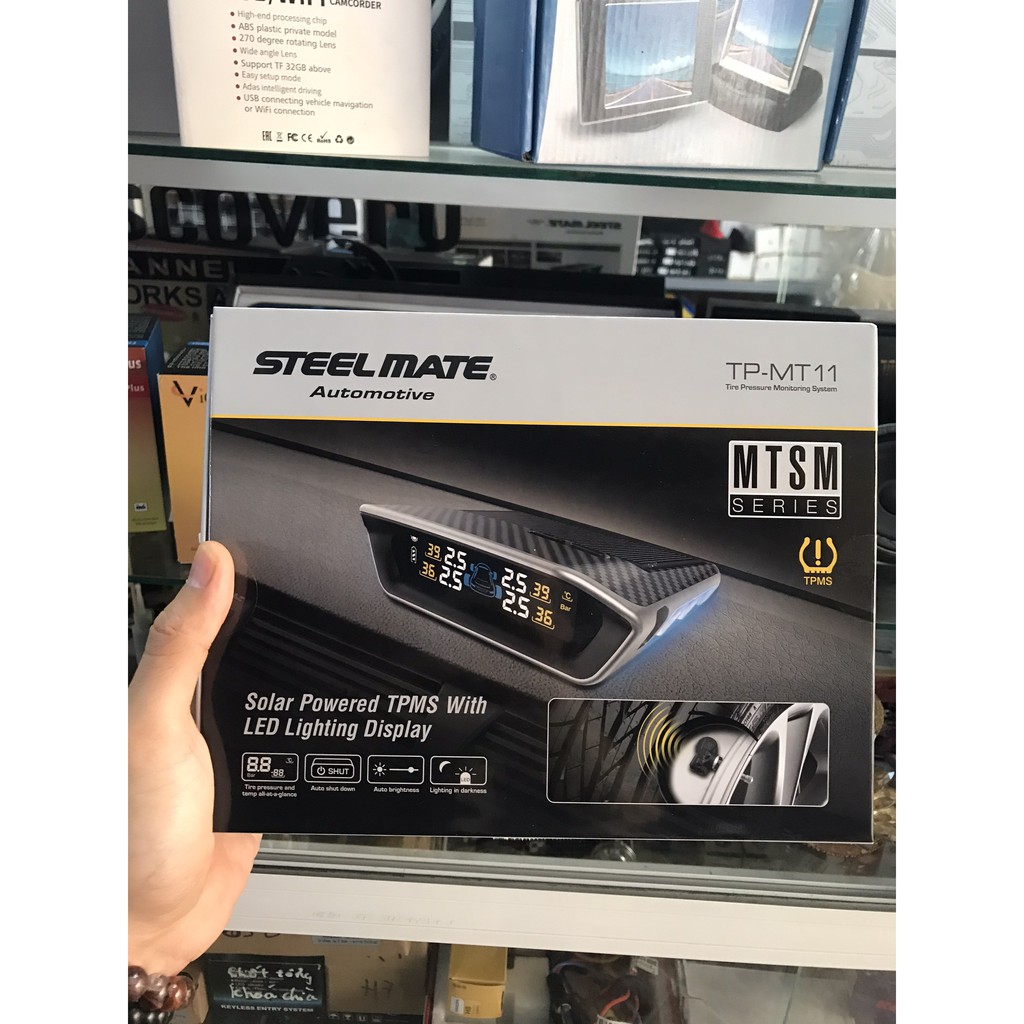 CẢM BIẾN ÁP XUẤT LỐP STEELMATE MT11 van trong - Bảo Hành 3 Năm Chính Hãng