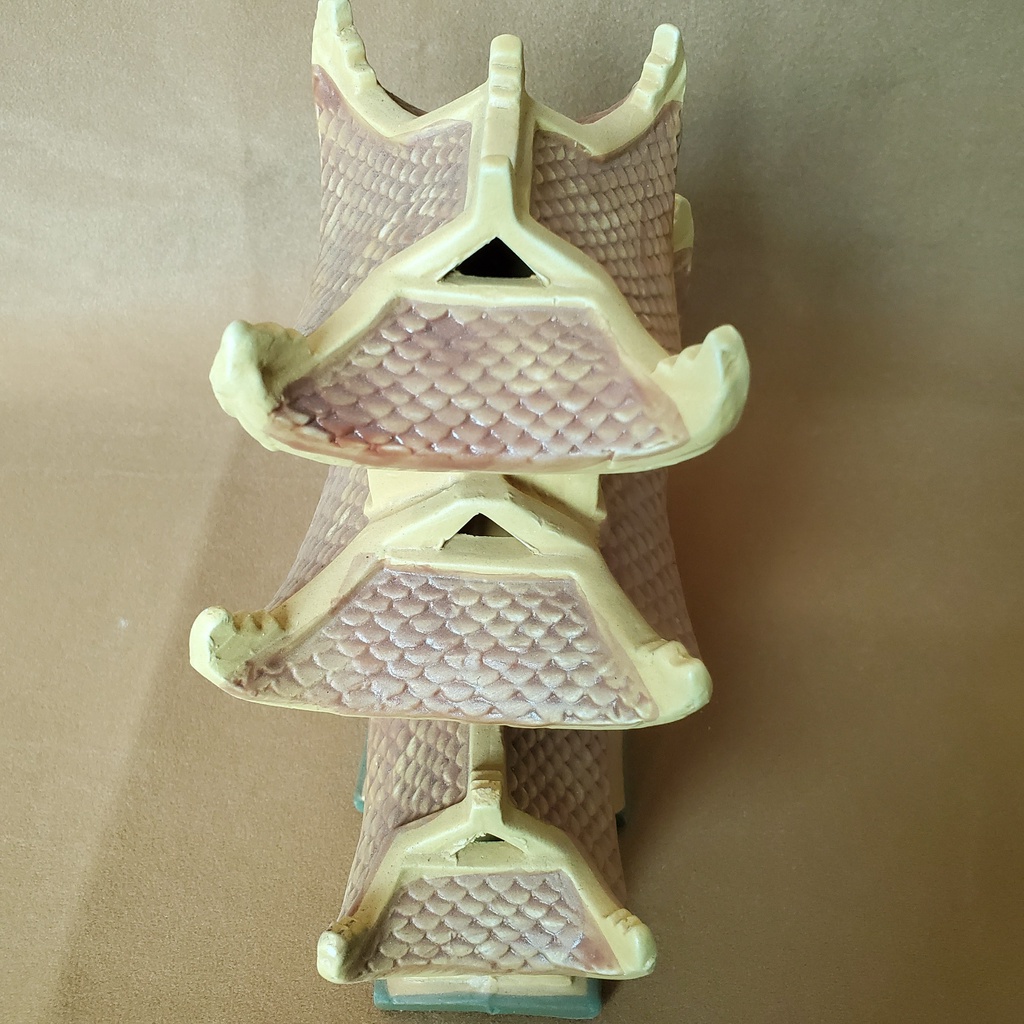 Tượng Cổng Làng , Chùa - Kích thước 23*10*20 cm ,15*7*15 cm - Gốm sứ Bát Tràng  - Trang trí tiểu cảnh, cây bonsai, bể cá