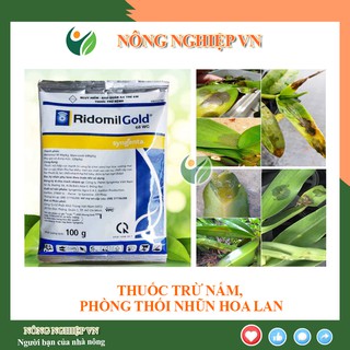 RidomilGold trừ nấm, phòng ngừa thối nhũn cho hoa lan. gói 100g. nongnghiepvn