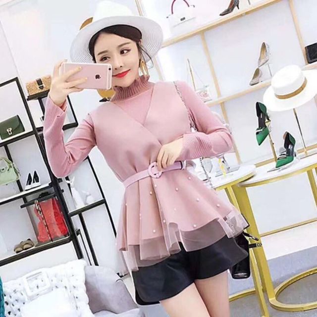 Áo dạ gile đính ngọc
