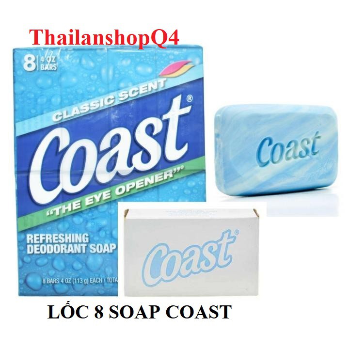 LỐC 8 CỤC XÀ PHÒNG COAST MỸ