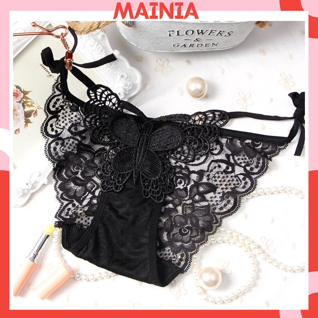 Quần Lót Ren Hình Bướm Buộc Cột Dây Sexy Gợi Cảm Chíp Ren Nữ Cao Cấp Mainia Shop
