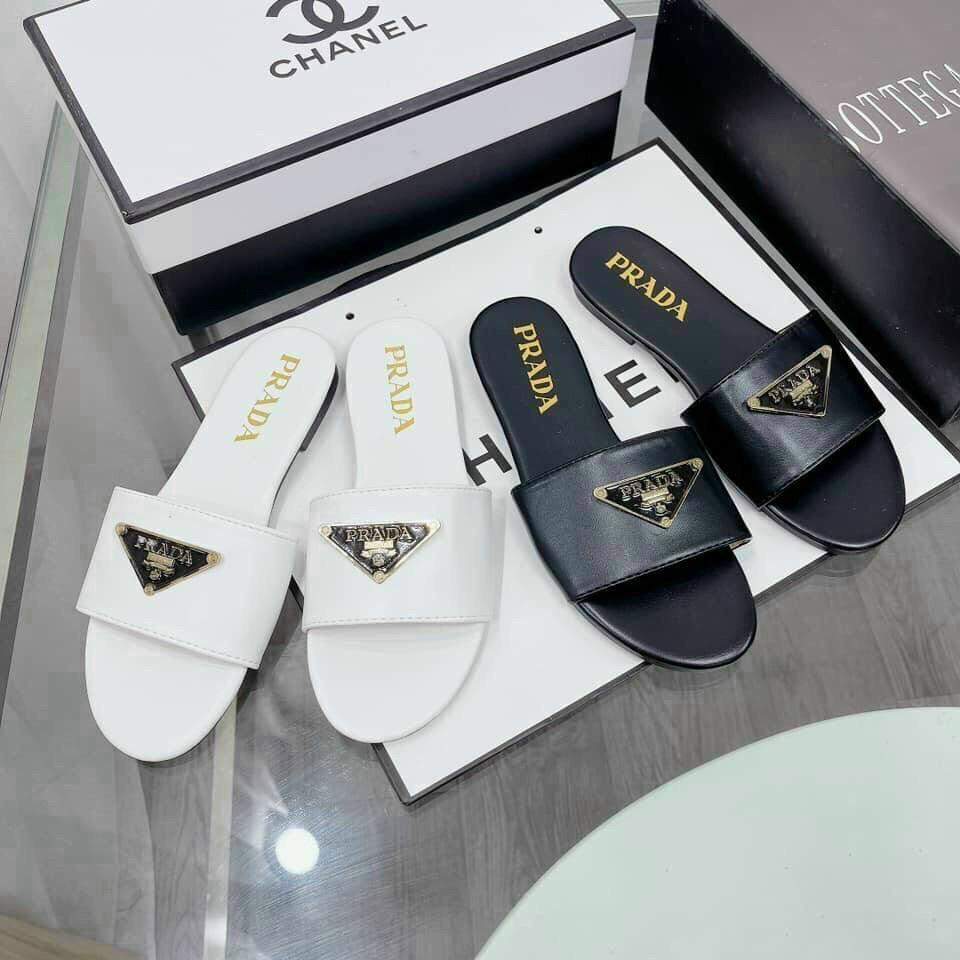 Dép thời trang Prada da lì