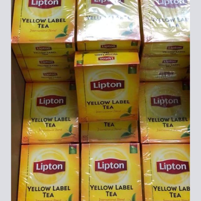 Trà LIPTON nhãn vàng INDO - hộp 100 gói túi lọc