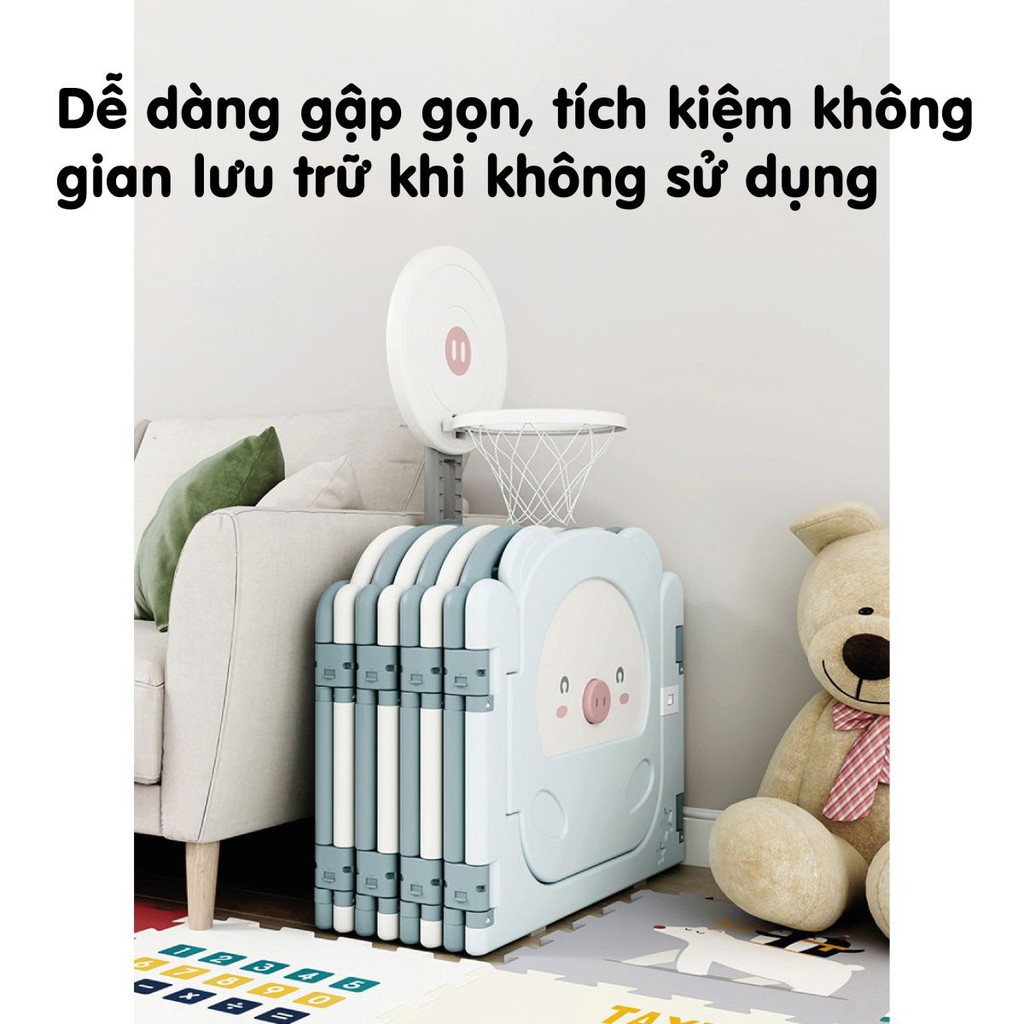 QUÂY NHỰA - CỘT BÓNG RỔ HEO CAYABE HOLLA CÓ THẢM BÓNG MÀU XANH SIZE 1M8X1M85