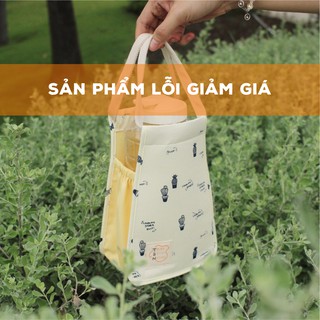 SẢN PHẨM LỖI GIẢM GIÁ - Túi vải đựng bình nước hoạ tiết Xương rồng vàng bảo vệ môi trường