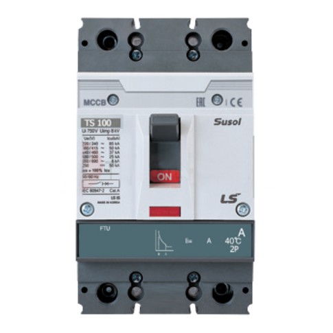 Cầu dao điện MCCB LS TS100N FMU100 2P 40A, 50A, 63A, 80A, 100A