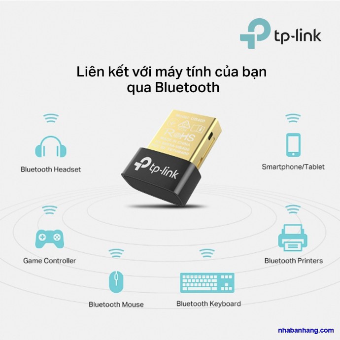 Thiết Bị Kết Nối Bluetooth 4.0 Qua Cổng USB TPLink UB400 - USB Bluetooth Hàng Chính Hãng | BigBuy360 - bigbuy360.vn