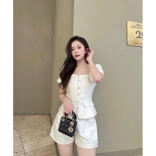 Set bộ sang chảnh tay lỡ Cara Set