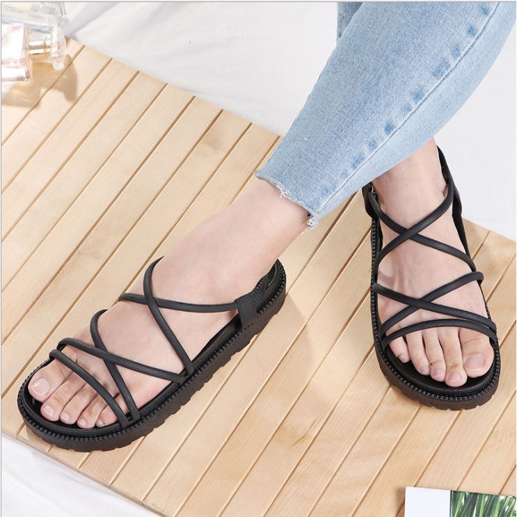 Sandal Nữ Chiến Binh Nhiều Quai Mảnh Đế 2 Tầng Cực Êm Chống Nước