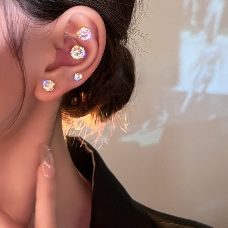 Cochlear Khuyên Tai Kẹp Nam Châm Đính Đá zircon Đơn Giản Cá Tính Dễ Phối Đồ Thời Trang Cho Nam Và Nữ