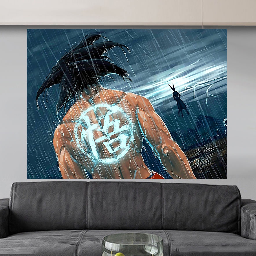 Dragon Ball Anime Nền Vải Goku Phong cách Nổ Treo Vải Thảm Phòng ngủ Phòng ngủ Ký túc xá Phòng ngủ Trang trí đầu giường Tường Che những gì bạn thấy là những gì bạn nhận được