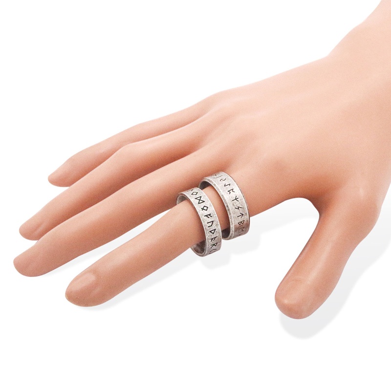 Nhẫn Biểu Tượng Viking Chất Liệu Thép Không Gỉ