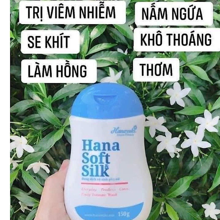 Dung Dịch Vệ Sinh Phụ Nữ HANA SOFT SILK CHÍNH HÃNG Dung Dịch Vệ Sinh Làm Hồng Se Khít Vùng Kín Khử Mùi Giảm Viêm Ngứ