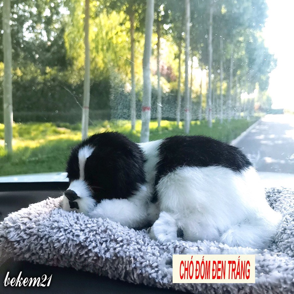 Thú bông GIỐNG THẬT 99% chó mèo sói gấu lõi than hoạt tính lọc không khí khử mùi trang trí xe hơi ô tô