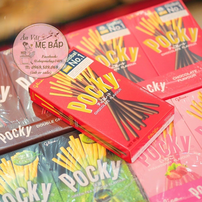 Bánh Que Pocky Thái Lan - Hộp 39Gram - Vị Chocolate, Trà Xanh, Doulbe, Choco Cookie và Dâu [Hàng Nhập]