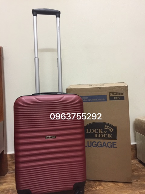 Vali Lock&amp;Lock LTZ616 - Vali du lịch 20inch, màu đỏ Lỗi Xước nhỏ